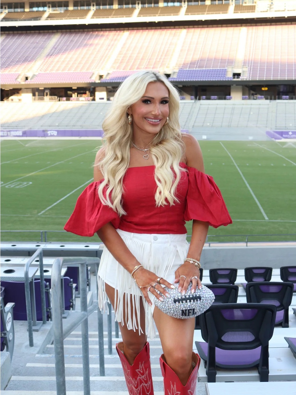 Red Off The Shoulder Top
